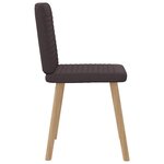 vidaXL Chaises à manger lot de 6 marron foncé tissu