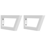 vidaXL Supports d'étagères pour lavabo 2 Pièces blanc trapèze acier