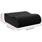 vidaXL Coussin d’assise Uni Noir 40 x 40 x 13 cm