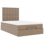 VidaXL Cadre de lit ottoman et matelas cappuccino 120x200cm similicuir