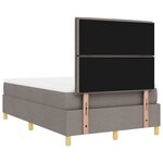 vidaXL Lit à ressorts avec matelas Taupe 120 x 190 cm tissu