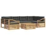 vidaXL Ensemble de canapés d'extérieur 7 pc Blanc et anthracite