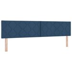 vidaXL Lit à ressorts avec coussin Bleu 200 x 200 cm tissu