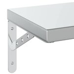 vidaXL Étagères murales 2 Pièces 75x23 5 cm argenté acier inoxydable