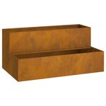 vidaXL jardinière 2 niveaux 100x60x45 cm en acier résistant aux intempéries