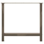 vidaXL Pieds de table à manger en acier naturel 2 pièces 70 x (72-73) cm Acier