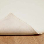 vidaXL Tapis en Fourrure Synthétique de Lapin Blanc 120 x 120 cm