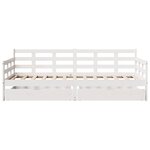 vidaXL Lit de jour et tiroirs sans matelas blanc 90x190 cm bois massif