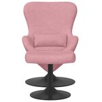 vidaXL Chaise Œuf avec Pouf Rose Velours