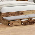 vidaXL Tiroirs de lit avec tiroir Bois ancien 140 x 36 5 x 16 5 cm