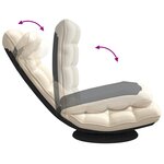 vidaXL Chaise de sol pivotante en lin 70x51x79 cm