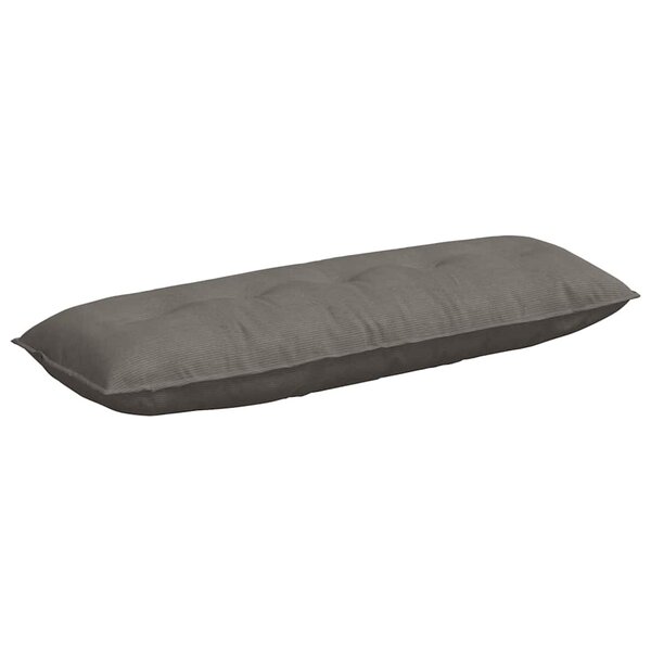 vidaXL Coussin de Dos Gris clair 140 x 50 cm Tissu en velours côtelé