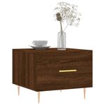 vidaXL Table basse Chêne marron 50x50x40 cm Bois d'ingénierie
