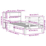 vidaXL Lit bibliothèque sans matelas blanc 90x190cm bois de pin massif