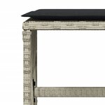 vidaXL Ensemble à manger de jardin et coussins 9 Pièces gris clair rotin