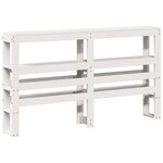 vidaXL Cadre de lit sans matelas blanc 135x190 cm bois de pin massif