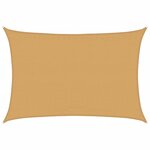 vidaXL Voile d'ombrage 160g/m² rectangulaire sable 3 5x4 5 m PEHD