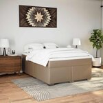 vidaXL Sommier à lattes de lit avec matelas Cappuccino 140x190 cm
