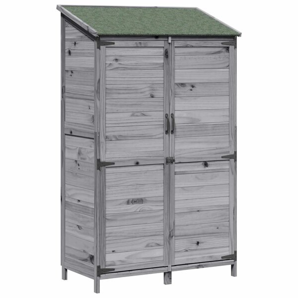 vidaXL Abri de jardin Gris 106 5 x 56 x 176 cm Bois d'ingénierie