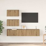 vidaXL Ensemble meuble TV 4 Pièces chêne artisanal 80 x 30 x 30 cm