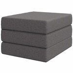vidaXL Canapé-lit pliable 75 x 63 x 45 cm Gris clair