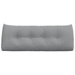 vidaXL Coussin de Dos Gris clair 120 x 24 x 50 cm tissu