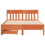 vidaXL Cadre de lit sans matelas cire marron 140x190cm bois pin massif