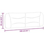 vidaXL Coussin de tête de lit marron 160 cm similicuir