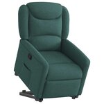 vidaXL Fauteuil inclinable vert foncé tissu