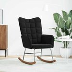 vidaXL Chaise à bascule Noir Velours
