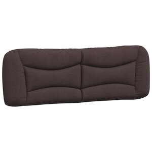 vidaXL Coussin de tête de lit Hvar marron foncé 160 cm tissu