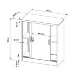 Casier de bureau armoire meuble de rangement pour bureau atelier chambre acier de bureau rieti acier laqué 90 x 40 x 90 cm gris foncé 03_0006344