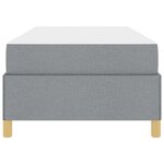vidaXL Cadre de lit avec matelas Gris clair 90 x 190 cm tissu