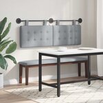 vidaXL Tête de lit suspendue Avec lumière LED Gris clair Tissu