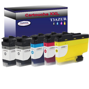 T3AZUR Lot de 5 Cartouches compatibles avec Brother LC3235 XL pour Brother DCP-J1100DW MFC-J1300DW
