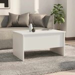 vidaXL Table basse blanc 80x50x42 5 cm bois d'ingénierie