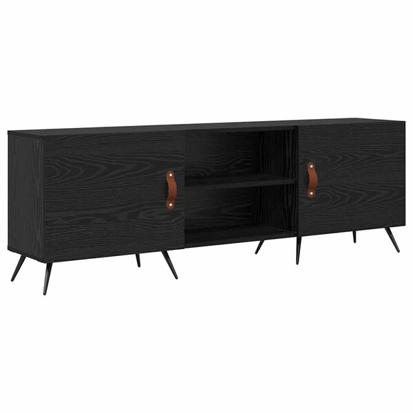 vidaXL Meuble TV Chêne noir 150 x 30 x 50 cm Bois d'ingénierie