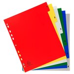 Intercalaires Imprimés Numériques Polypropylène 12/100e - 6 Positions - A4 Maxi - Assorties Vives - X 20 - Exacompta