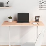 vidaXL Dessus de bureau 100x(45-50)x2 5 cm bois massif de hêtre