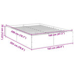 vidaXL Cadre de lit sonoma gris 160x200 cm bois d'ingénierie