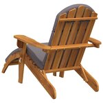 vidaXL Chaise de jardin Adirondack et repose-pieds bois massif acacia