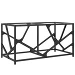 vidaXL Table basse avec dessus en verre transparent 78 5x40x41cm acier