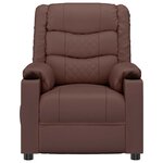 vidaXL Fauteuil de massage électrique Marron Similicuir