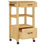 vidaXL Chariot de cuisine MONZA 48x40x90 cm bois massif de pin