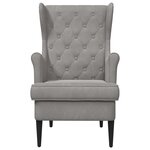 vidaXL Fauteuil Gris clair Velours