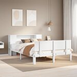 vidaXL Lit bibliothèque sans matelas blanc 140x200 cm bois pin massif