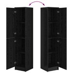 vidaXL Buffet Chêne noir Bois d'ingénierie Moyen Buffet Rectangulaire