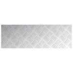 vidaXL Plaques à damier 2 Pièces Argent 75 x 25 cm Aluminium