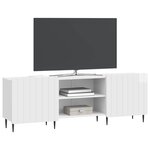 vidaXL Meuble TV Blanc brillant 150 x 31 x 52 cm Bois d'ingénierie