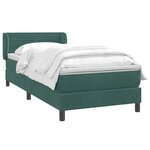 vidaXL Sommier à lattes de lit et matelas vert foncé 90x210 cm velours